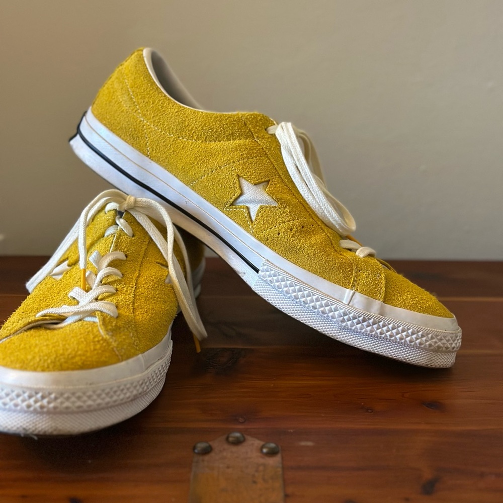 Converse Yellow Suede Sneakers